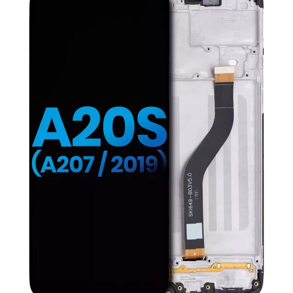 Samsung Galaxy A20 s İle Uyumlu İçin Çerçeveli ekran (A207 2019) (Yan Pazar: Incell) (Tüm Renkler)  LCD Ekranı