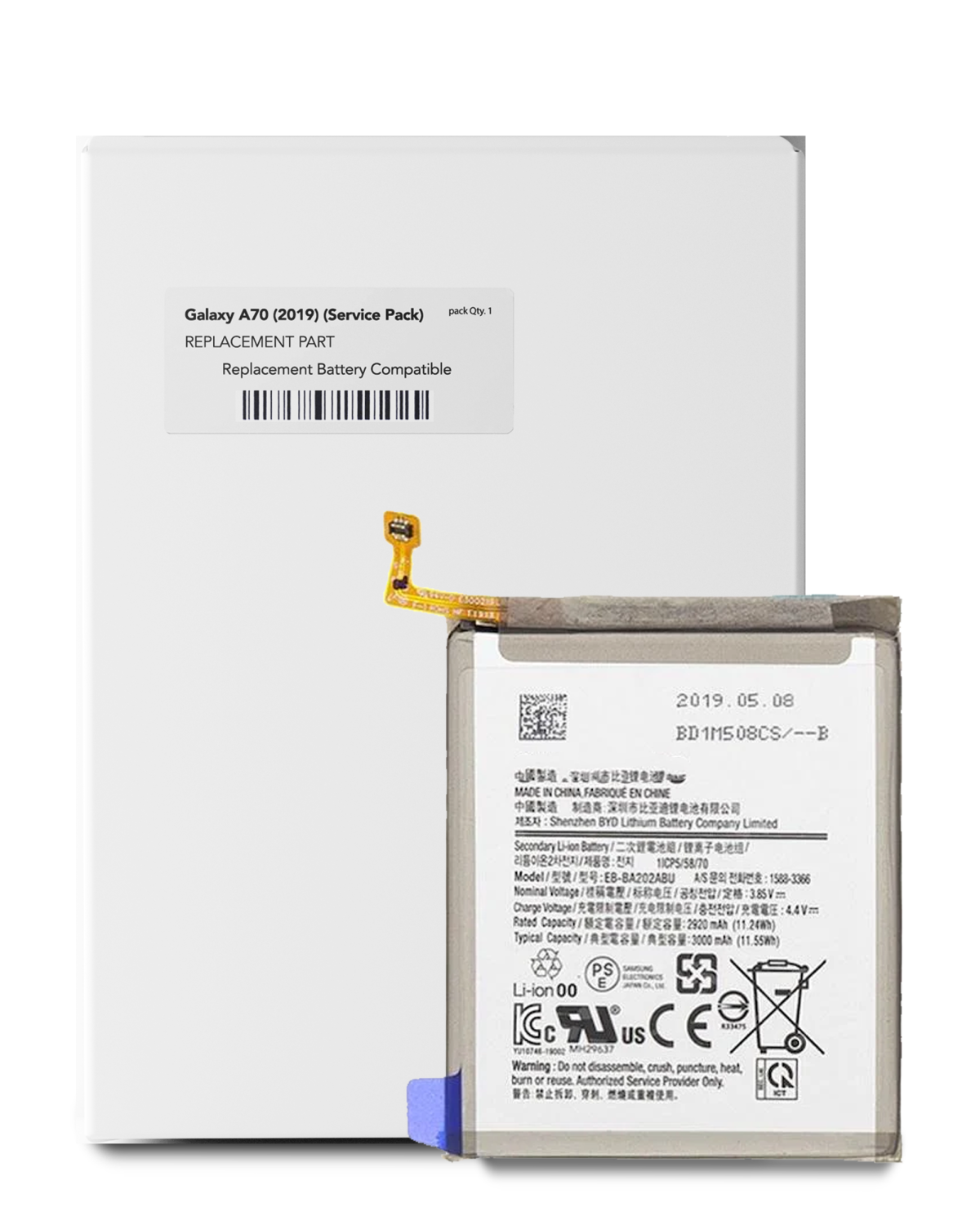 Samsung Galaxy A20e İle Uyumlu Batarya Pil (A202 2019) (EB-BA202ABU) (Servis Paketi)
