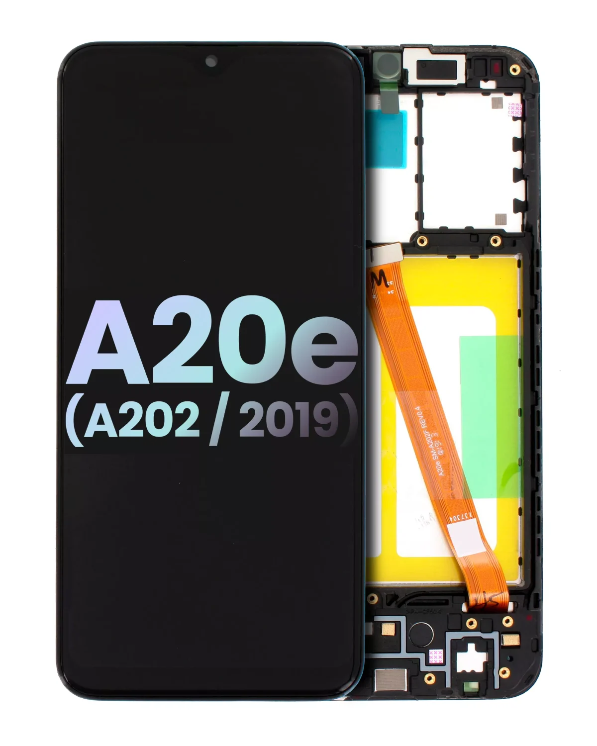 Samsung Galaxy A20e İle Uyumlu İçin Çerçeveli ekran (A202 2019) (Servis Paketi) (Tüm Renkler)  LCD Ekranı Uyumlu