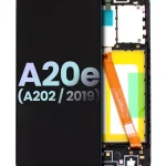 Samsung Galaxy A20e İle Uyumlu İçin Çerçeveli ekran (A202 2019) (Servis Paketi) (Tüm Renkler)  LCD Ekranı Uyumlu