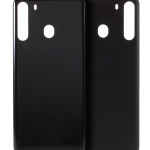 Samsung Galaxy A21 Arka İle Uyumlu kapak Cam (A215 2020) (Servis Paketi) (Siyah)