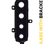 Samsung Galaxy A21 İle Uyumlu Kamera Camı Set Full (A215 2020) (Siyah)