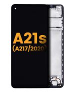 Samsung Galaxy A21 s İle Uyumlu İçin Çerçeveli ekran (A217 2020) (Service Pack) (Siyah)  LCD Ekranı - Görsel 3