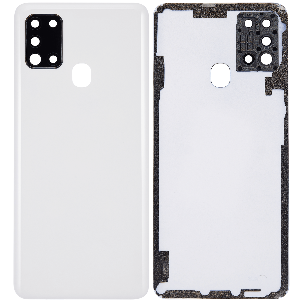 Samsung Galaxy A21s Arka İle Uyumlu Kapak Cam Kamera Lensli S (A217 2020) (Aftermarket Plus) (Beyaz) - Görsel 2