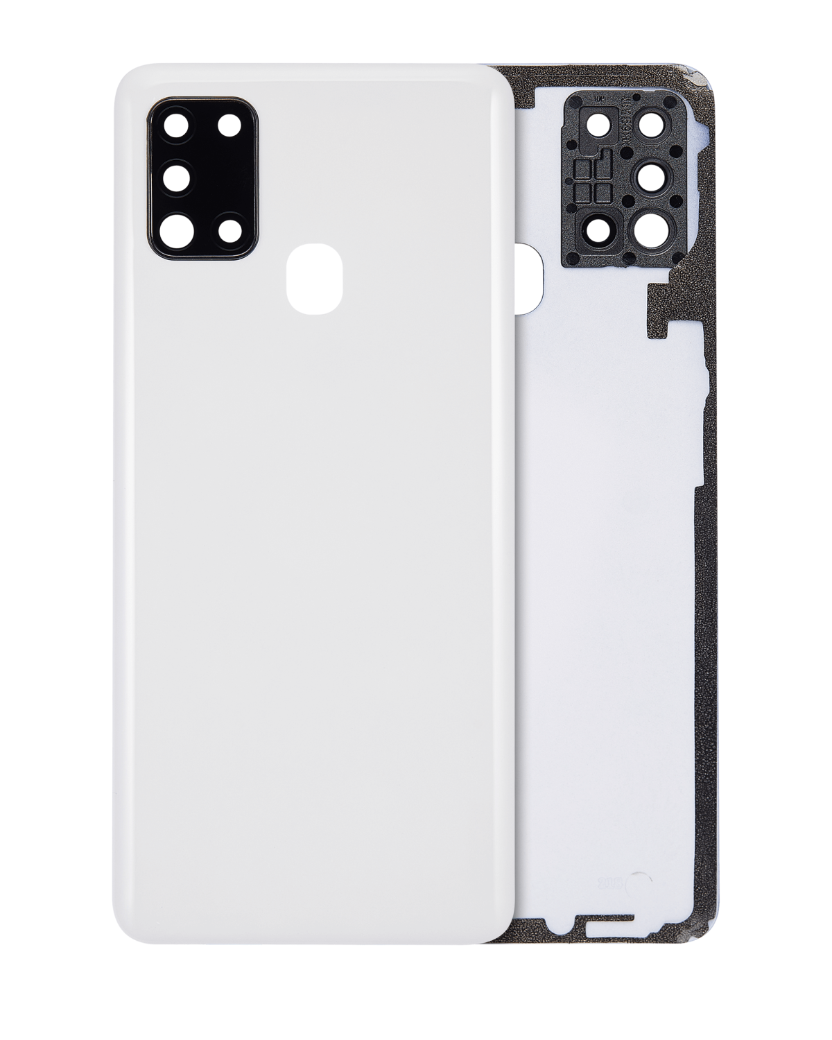 Samsung Galaxy A21s Arka İle Uyumlu Kapak Cam Kamera Lensli S (A217 2020) (Aftermarket Plus) (Beyaz)
