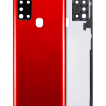 Samsung Galaxy A21s Arka İle Uyumlu Kapak Cam Kamera Lensli S (A217 2020) (Aftermarket Plus) (Kırmızı)
