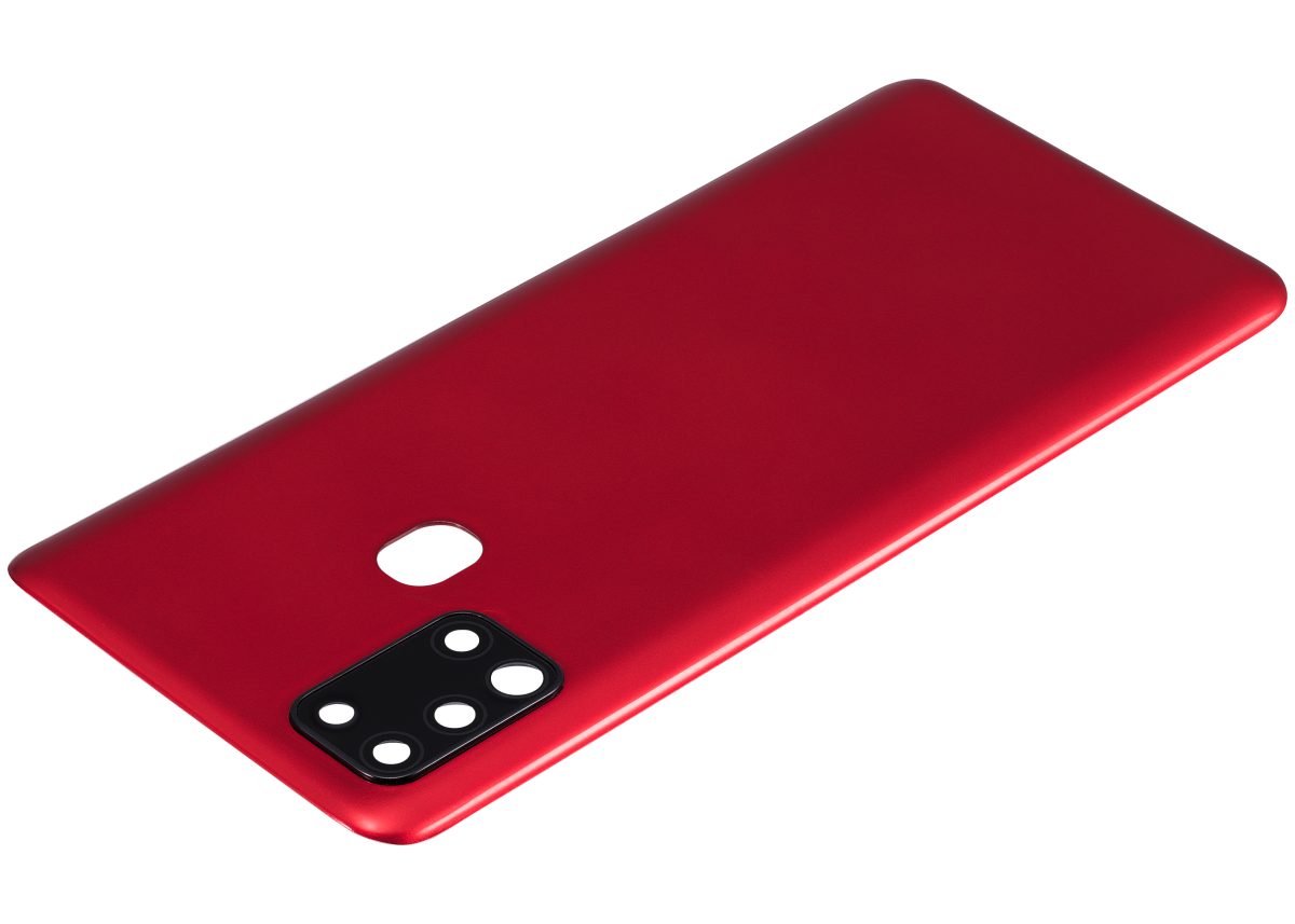 Samsung Galaxy A21s Arka İle Uyumlu Kapak Cam Kamera Lensli S (A217 2020) (Aftermarket Plus) (Kırmızı) - Görsel 5