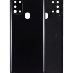 Samsung Galaxy A21s Arka İle Uyumlu Kapak Cam Kamera Lensli S (A217 2020) (Aftermarket Plus) (Siyah)