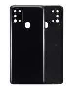 Samsung Galaxy A21s Arka İle Uyumlu Kapak Cam Kamera Lensli S (A217 2020) (Aftermarket Plus) (Siyah)
