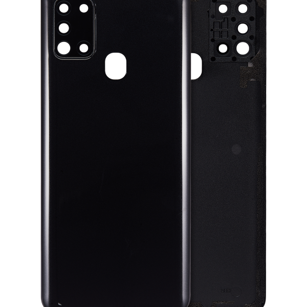 Samsung Galaxy A21s Arka İle Uyumlu Kapak Camı Kamera Lensiyle Uyumlu s (A217 2020) (Servis Paketi) (Siyah)