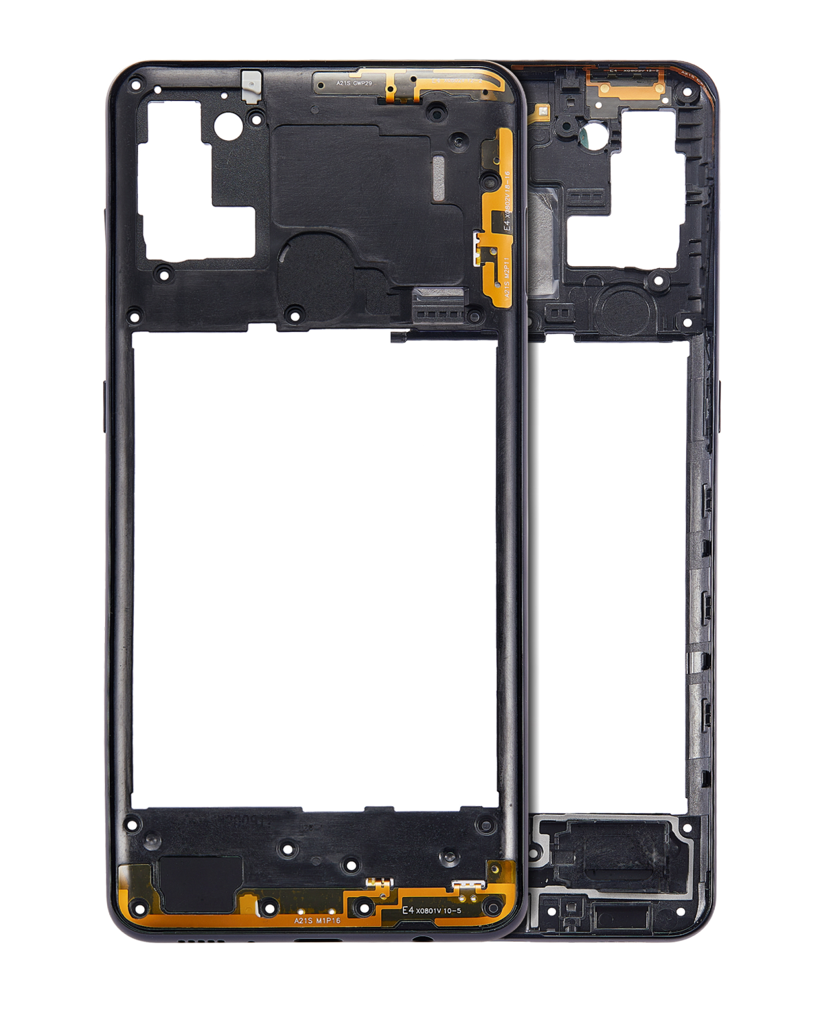 Samsung Galaxy A21s İle Uyumlu  Orta Çerçeve Kasası (A217 2020) (Siyah)