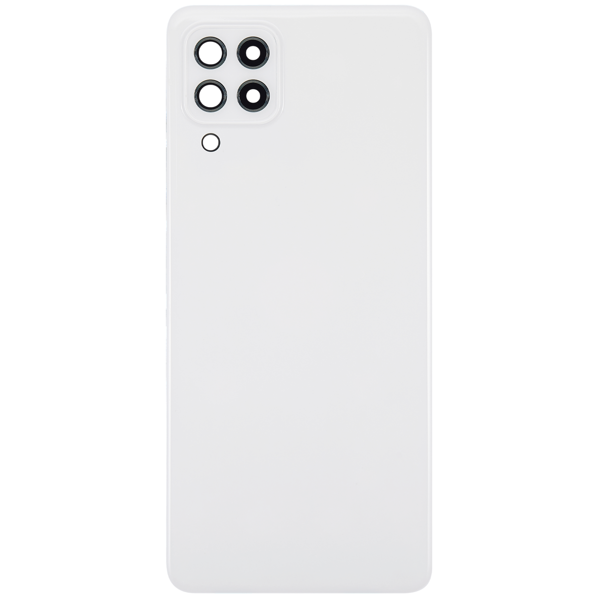 Samsung Galaxy A22 4G İle Uyumlu Arka Kapak Cam Kamera Lensli (A225 2021) (Aftermarket Plus) (Beyaz) - Görsel 3