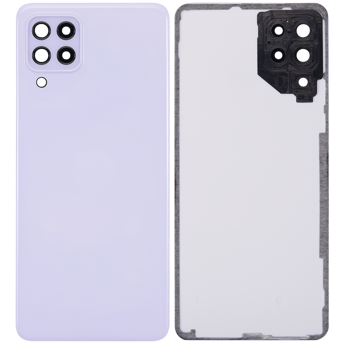 Samsung Galaxy A22 4G İle Uyumlu Arka Kapak Cam Kamera Lensli (A225 2021) (Aftermarket Plus) (Menekşe) - Görsel 2