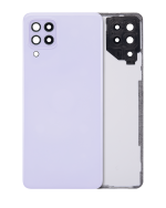 Samsung Galaxy A22 4G İle Uyumlu Arka Kapak Cam Kamera Lensli (A225 2021) (Aftermarket Plus) (Menekşe)