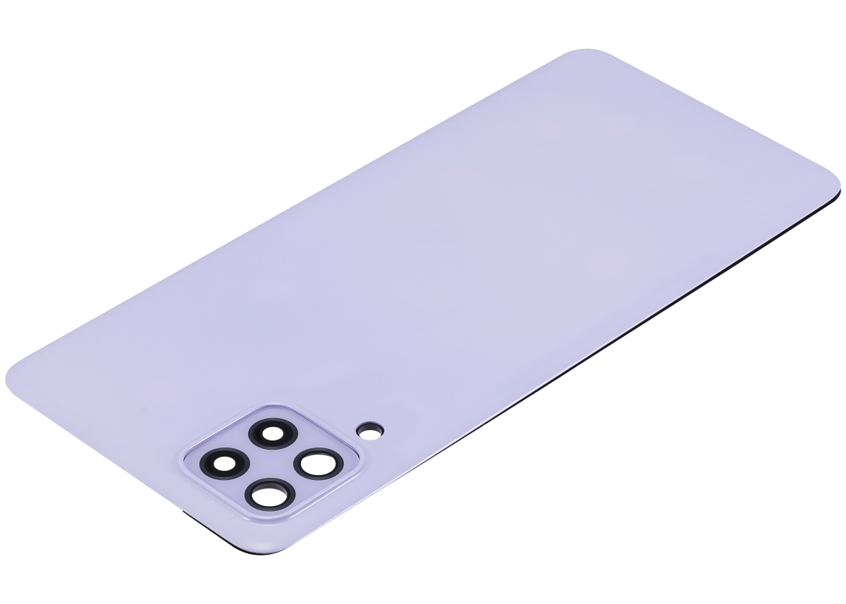 Samsung Galaxy A22 4G İle Uyumlu Arka Kapak Cam Kamera Lensli (A225 2021) (Aftermarket Plus) (Menekşe) - Görsel 5