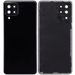 Samsung Galaxy A22 4G İle Uyumlu Arka Kapak Cam Kamera Lensli (A225 2021) (Aftermarket Plus) (Siyah) - Görsel 2