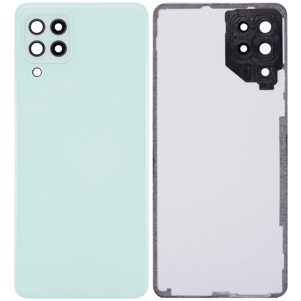 Samsung Galaxy A22 4G İle Uyumlu Arka Kapak Camı Kamera Lensi (A225 2021) (Aftermarket Plus) (Nane) - Görsel 2