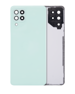 Samsung Galaxy A22 4G İle Uyumlu Arka Kapak Camı Kamera Lensi (A225 2021) (Aftermarket Plus) (Nane)