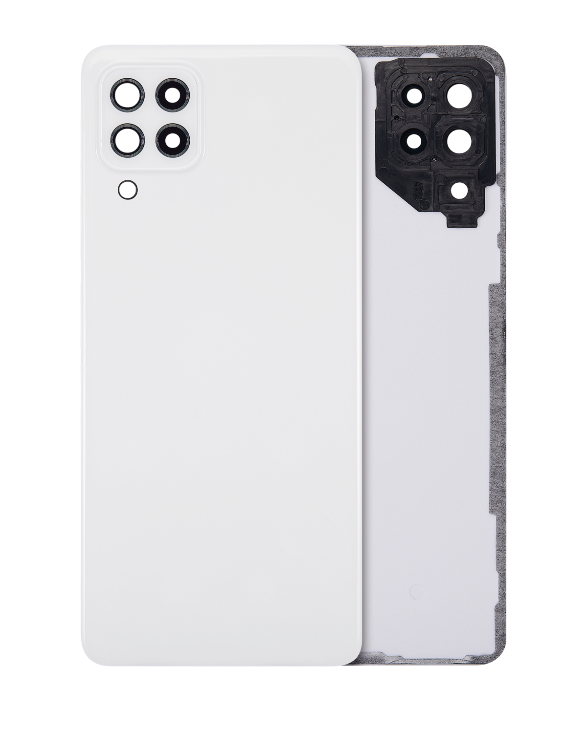 Samsung Galaxy A22 4G İle Uyumlu Arka Kapak Camı Kamera Lensli (A225 2021) (Servis Paketi) (Beyaz)