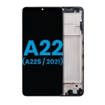Samsung Galaxy A22 4G İle Uyumlu Çerçeveli ekran LCD Ekranı (Parmak İzi Sensörü Olmadan) (A225 2021) (Yan Sanayi: Incell) (Tüm Renkler)