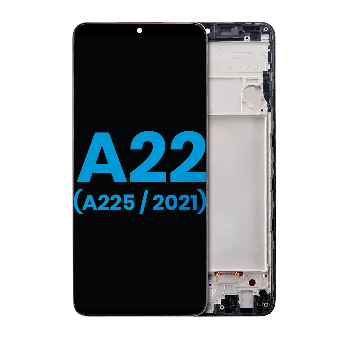 Samsung Galaxy A22 4G İle Uyumlu Çerçeveli ekran LCD Ekranı (Parmak İzi Sensörü Olmadan) (A225 2021) (Yan Sanayi: Incell) (Tüm Renkler) - Görsel 3