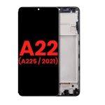 Samsung Galaxy A22 4G İle Uyumlu İçin Çerçeveli ekran (A225 2021) (Aftermarket Plus) (Tüm Renkler)  Orijinal Ekranı - Görsel 3
