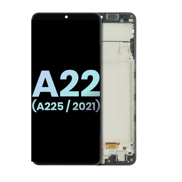 Samsung Galaxy A22 4G İle Uyumlu İçin Çerçeveli ekran (A225 2021) (Servis Paketi) (Tüm Renkler)  Orijinal Ekranı