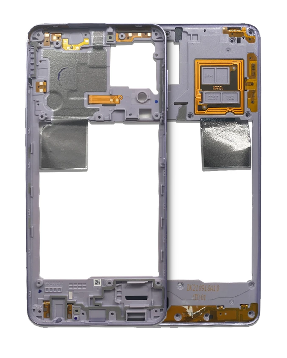 Samsung Galaxy A22 4G İle Uyumlu  Orta Çerçeve Kasası (A225 2021) (Menekşe)