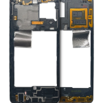 Samsung Galaxy A22 4G İle Uyumlu  Orta Çerçeve Kasası (A225 2021) (Siyah)