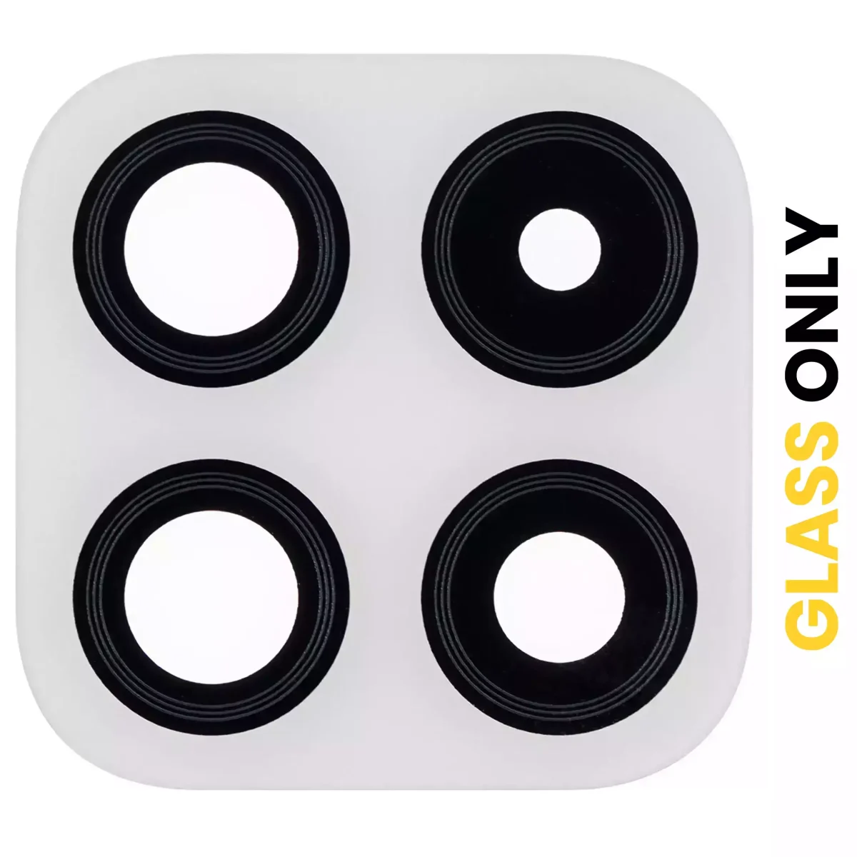 Samsung Galaxy A22 5G İle Uyumlu Arka Kamera Lensi (Sadece Cam) Yapışkanlı (A226 2021) (Beyaz)