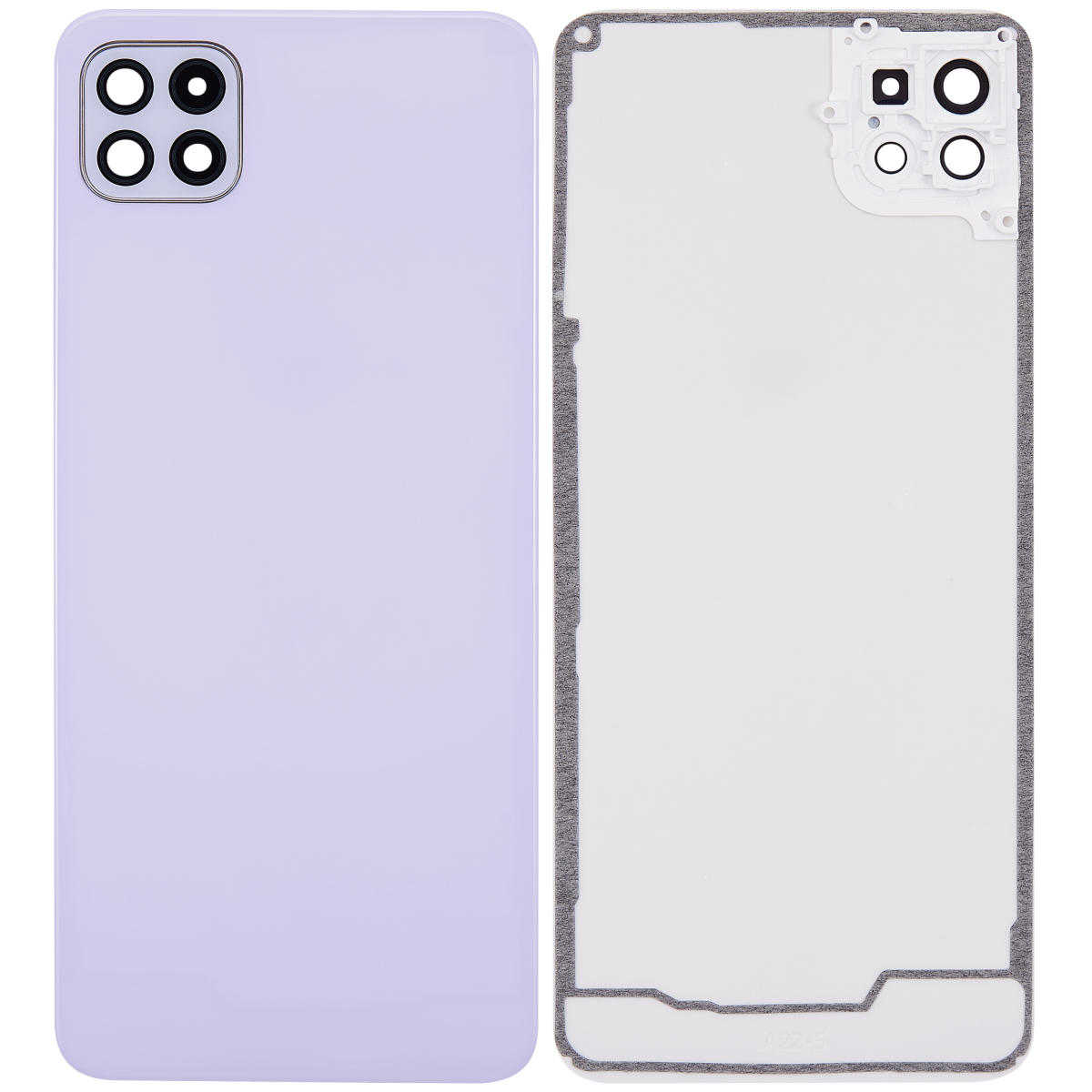 Samsung Galaxy A22 5G İle Uyumlu Arka Kapak Cam Kamera Lensli (A226 2021) (Aftermarket Plus) (Menekşe) - Görsel 2