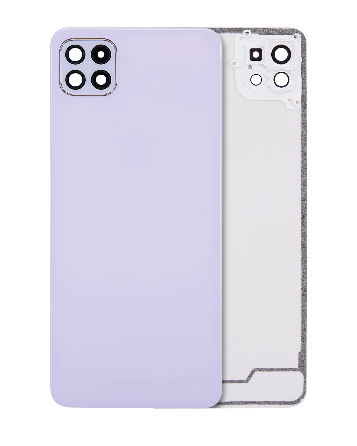 Samsung Galaxy A22 5G İle Uyumlu Arka Kapak Cam Kamera Lensli (A226 2021) (Aftermarket Plus) (Menekşe)