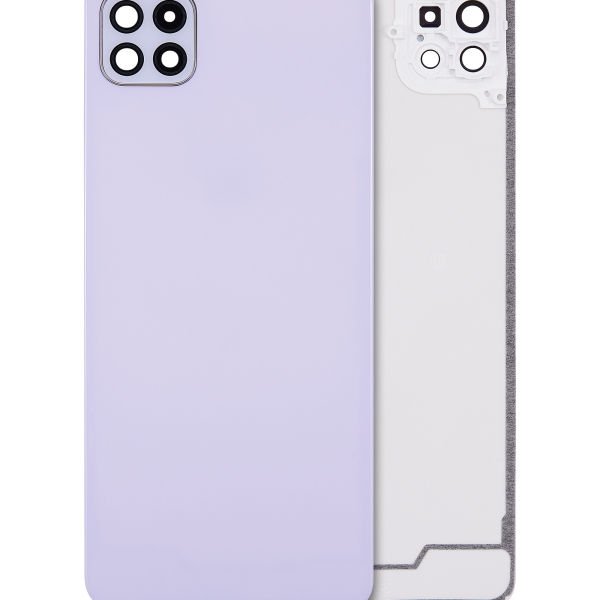 Samsung Galaxy A22 5G İle Uyumlu Arka Kapak Cam Kamera Lensli (A226 2021) (Aftermarket Plus) (Menekşe)