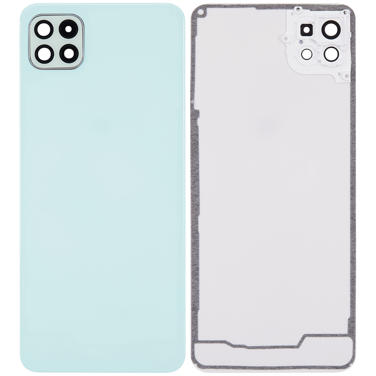 Samsung Galaxy A22 5G İle Uyumlu Arka Kapak Cam Kamera Lensli (A226 2021) (Aftermarket Plus) (Nane) - Görsel 2