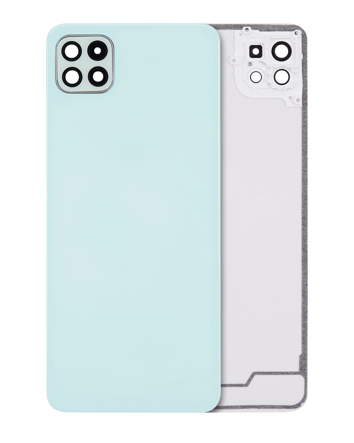 Samsung Galaxy A22 5G İle Uyumlu Arka Kapak Cam Kamera Lensli (A226 2021) (Aftermarket Plus) (Nane)
