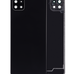 Samsung Galaxy A22 5G İle Uyumlu Arka Kapak Cam Kamera Lensli (A226 2021) (Aftermarket Plus) (Siyah)