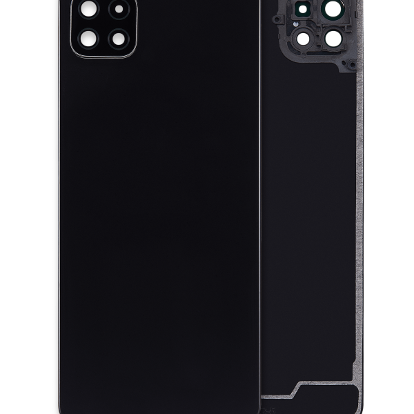 Samsung Galaxy A22 5G İle Uyumlu Arka Kapak Cam Kamera Lensli (A226 2021) (Aftermarket Plus) (Siyah)