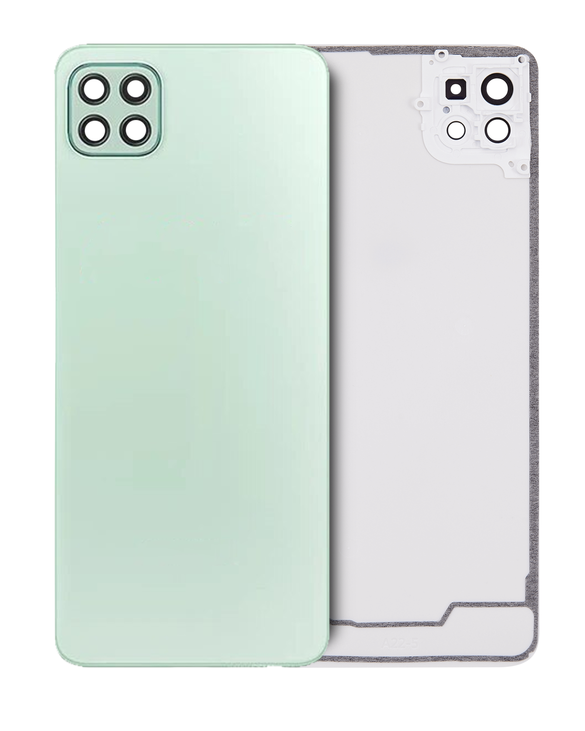 Samsung Galaxy A22 5G İle Uyumlu Arka Kapak Camı Kamera Lensli (A226 2021) (Servis Paketi) (Yeşil)
