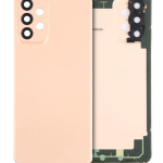 Samsung Galaxy A23 5G İle Uyumlu Arka Kapak Camı Kamera Lensiyle Uyumlu (A236 2022) (Servis Paketi) (Turuncu)