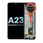 Samsung Galaxy A23 5G İle Uyumlu İçin Çerçeveli ekran (A236U/B 2022) (Kuzey Amerika U/B Sürümü) (Servis Paketi) (Tüm Renkler)  LCD Ekranı