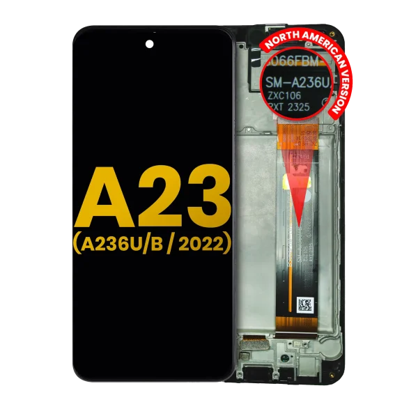 Samsung Galaxy A23 5G İle Uyumlu İçin Çerçeveli ekran (A236U/B/2022) (Kuzey Amerika U/B Sürümü) Orijinal (Tüm Renkler)  LCD Ekranı