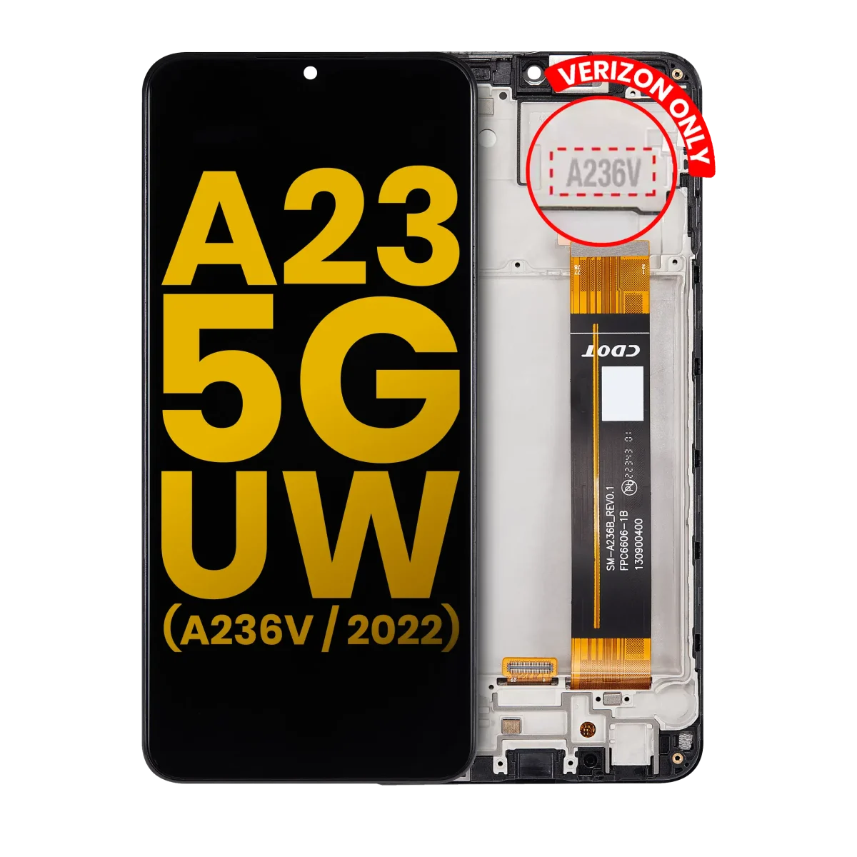 Samsung Galaxy A23 5G İle Uyumlu İçin Çerçeveli ekran (A236V 2022) (Verizon V Sürümü) Orijinal (Tüm Renkler) - Görsel 3