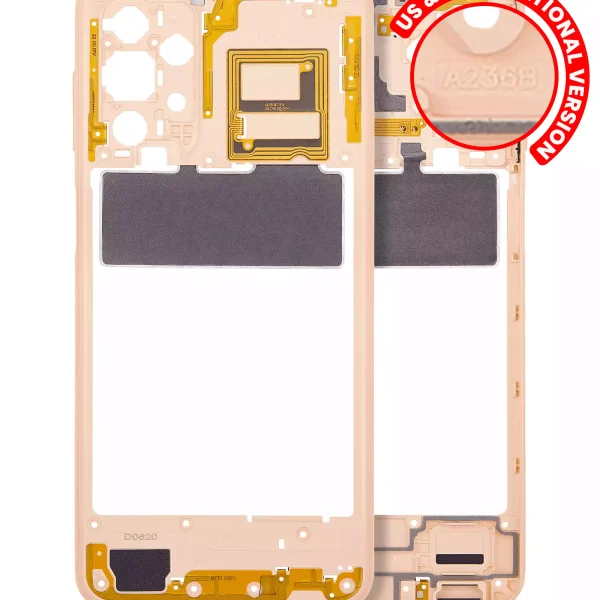 Samsung Galaxy A23 5G İle Uyumlu  Orta Çerçeve Kasası (A236U A236B 2022) - (Şeftali)