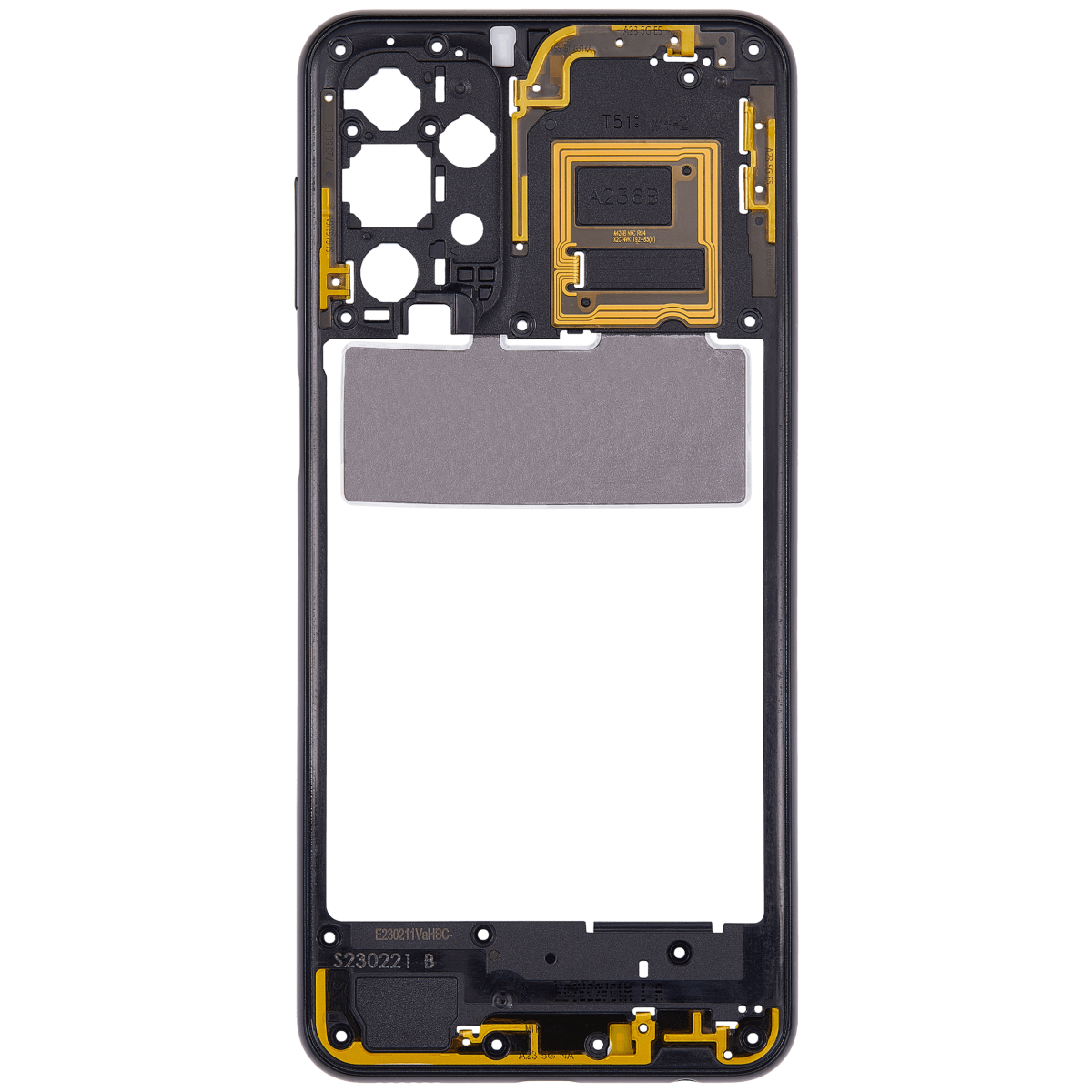 Samsung Galaxy A23 5G İle Uyumlu  Orta Çerçeve Kasası Orta Çerçeve Kasası (A236U A236B 2022) - (Siyah) - Görsel 3