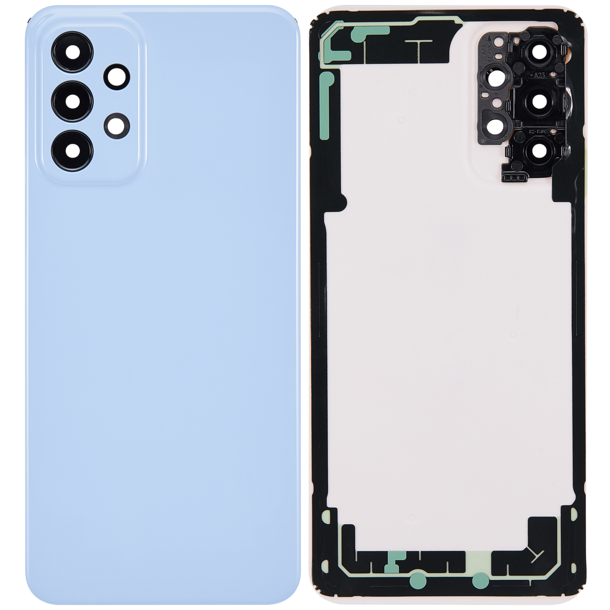 Samsung Galaxy A23 Arka İle Uyumlu kapak Cam (A235 2022) (Aftermarket Plus) (Mavi) - Görsel 2