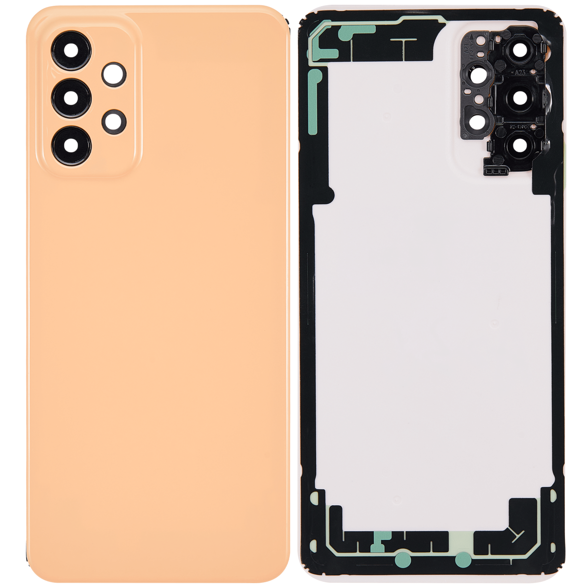 Samsung Galaxy A23 Arka İle Uyumlu kapak Cam (A235 2022) (Aftermarket Plus) (Şeftali) - Görsel 2