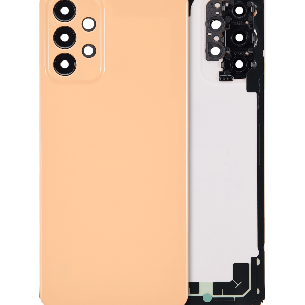 Samsung Galaxy A23 Arka İle Uyumlu kapak Cam (A235 2022) (Aftermarket Plus) (Şeftali)