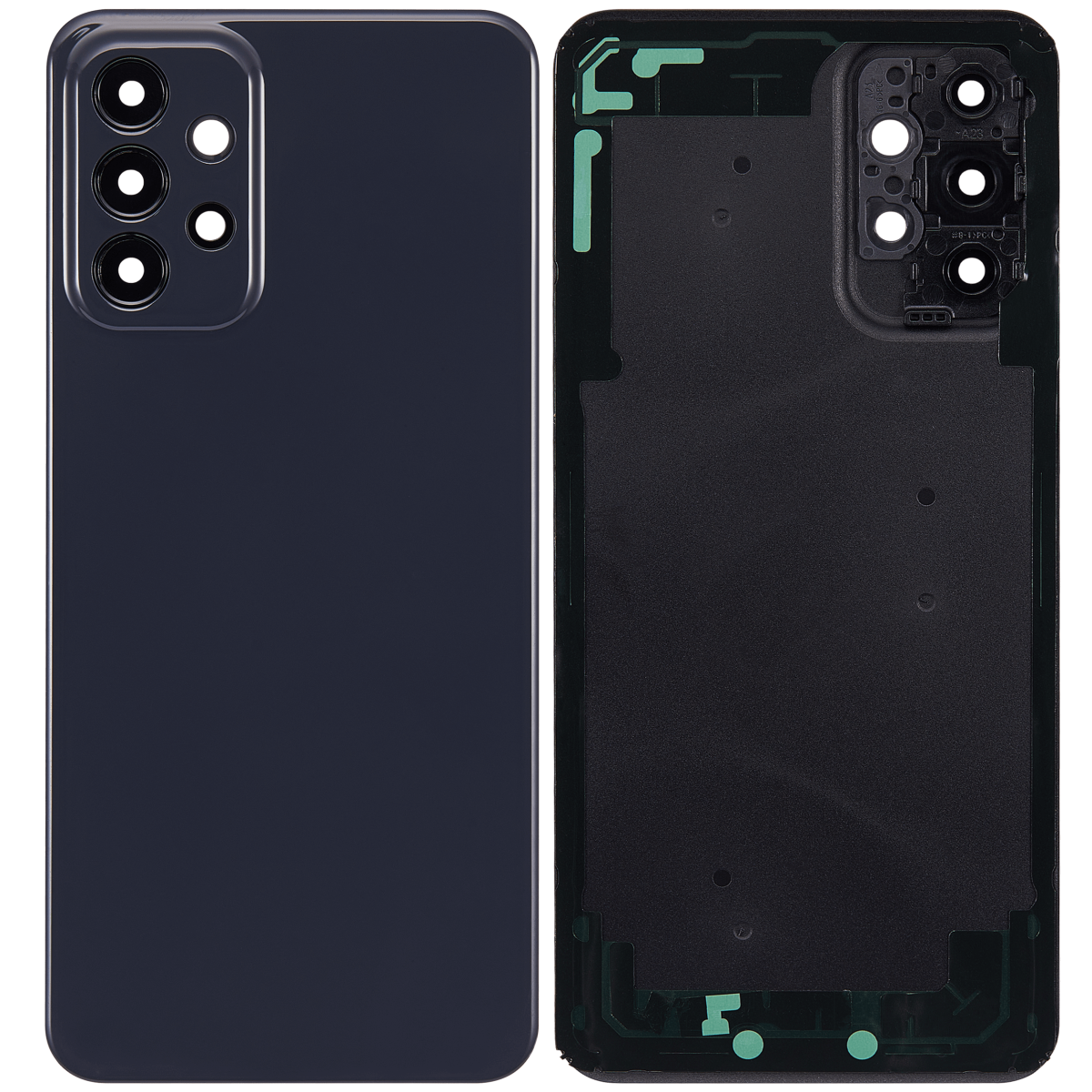 Samsung Galaxy A23 Arka İle Uyumlu kapak Cam (A235 2022) (Aftermarket Plus) (Siyah) - Görsel 2