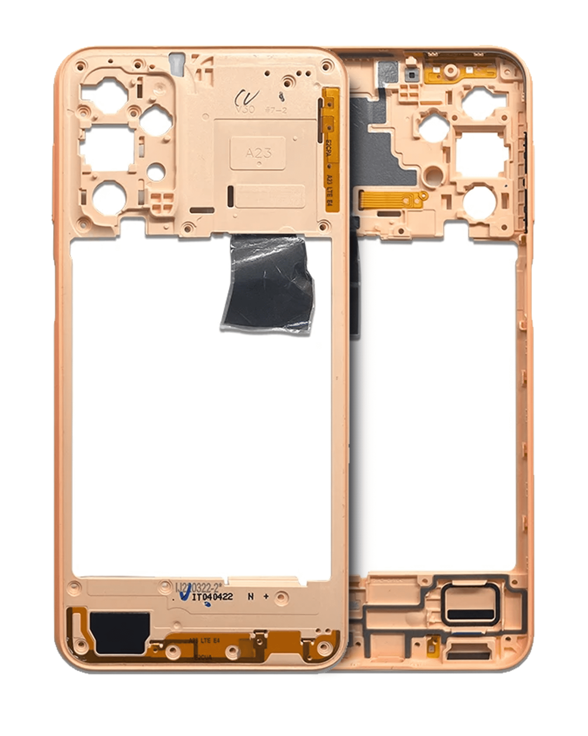Samsung Galaxy A23 İle Uyumlu  Orta Çerçeve Kasası (A235 2022) (Şeftali)