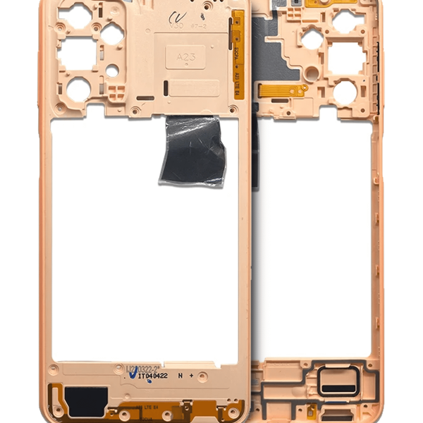 Samsung Galaxy A23 İle Uyumlu  Orta Çerçeve Kasası (A235 2022) (Şeftali)